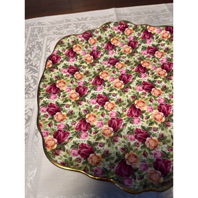 Royal Albert Vintage Royal Albert Chintz Collection Plate For Sale - Image 4 of 7