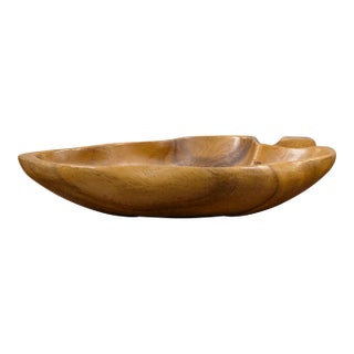Hand Carved Root Wooden Bowl For Sale