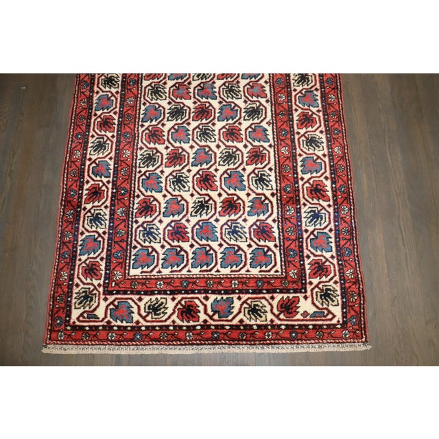 Persian Northwest Persian Leaves Ivory Field Rug no. j5192 For Sale - Image 3 of 5
