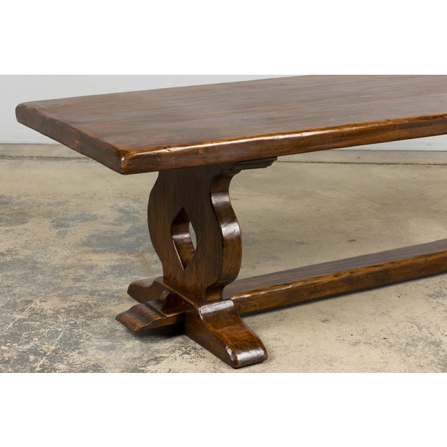 Antique French Monastery Fruitwood Farmhouse Dining Table For Sale - Image 9 of 14