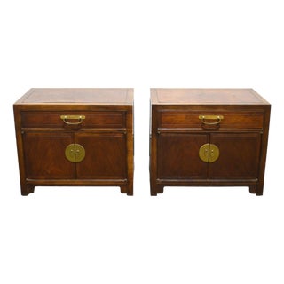 Mid 20th Century Pair Baker Michael Taylor Side Tables For Sale