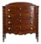 Early 19th Century New England Federal Mahogany Bow-Front Chest of Drawers With Backsplash, C. 1820–1840 For Sale