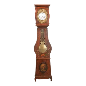 French 19th Century Painted Case Clock