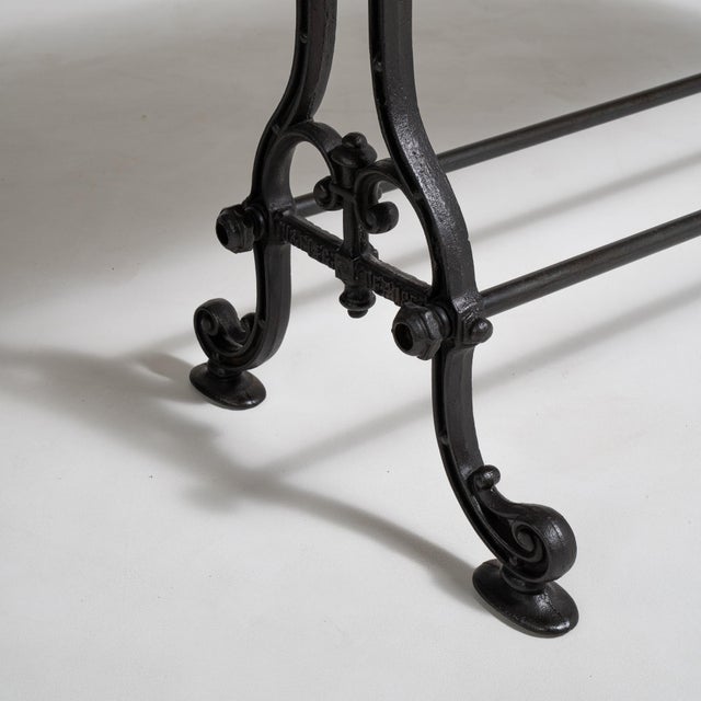 Cast Iron Bistro Table, Antique, France, Early 20th Century For Sale In Greensboro - Image 6 of 13