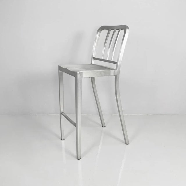 Philippe Starck American Postmodern Hudson Stool in Aluminum by Philippe Starck for Emeco, 2000s For Sale - Image 4 of 18