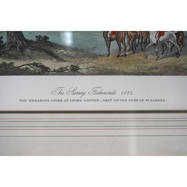 Hunt Scene Engraving of the Surrey Fox Hounds 1824 For Sale - Image 12 of 13