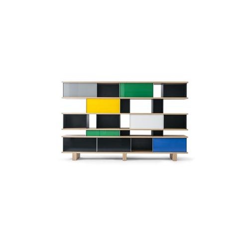 Nuage Shelving Unit in Wood and Aluminium by Charlotte Perriand for Cassina For Sale - Image 6 of 8