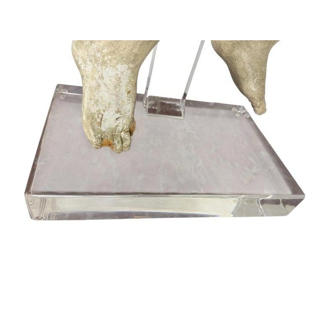 19th Century Carved Polychrome and Giltwood Statue of a Putti For Sale In Los Angeles - Image 6 of 14