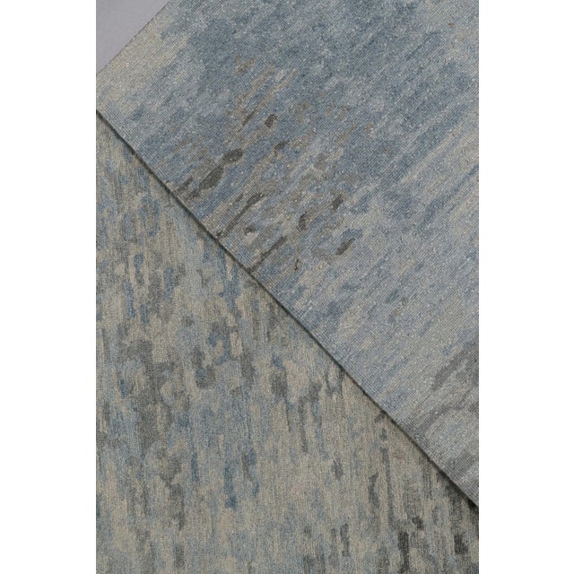 Textile 2010s Rug & Kilim’s Modern Abstract Rug in Blue & Gray For Sale - Image 7 of 8