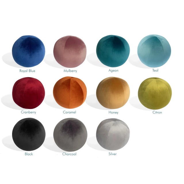 2020s Ball Pillow, Black For Sale - Image 5 of 6