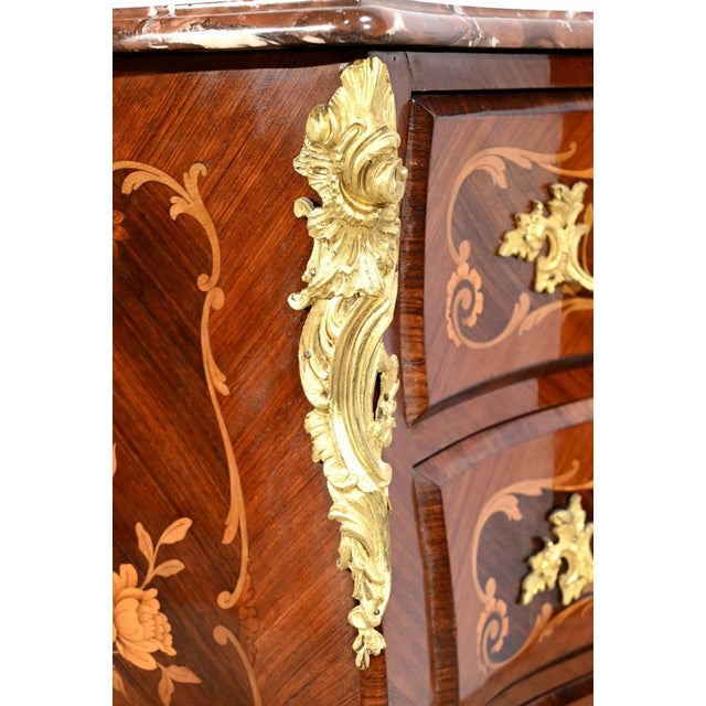 Small Louis XIV-Louis XV Transition Style Chest of Drawers, Early 20th Century For Sale - Image 10 of 18