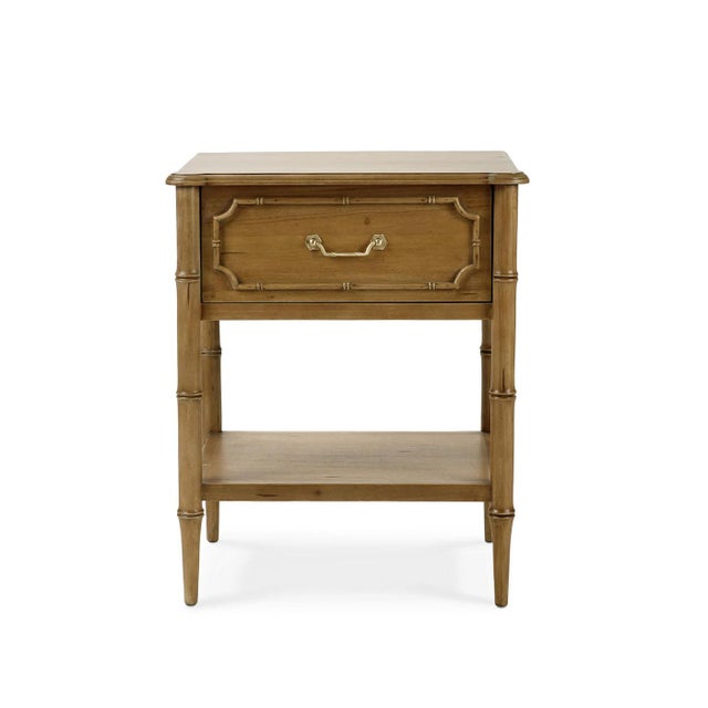 Faux Bamboo Hollywood Regency End Table For Sale - Image 4 of 9