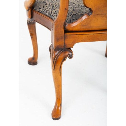 Queen Anne Dining Chairs in Elm, 1920s, Set of 20 For Sale - Image 3 of 6