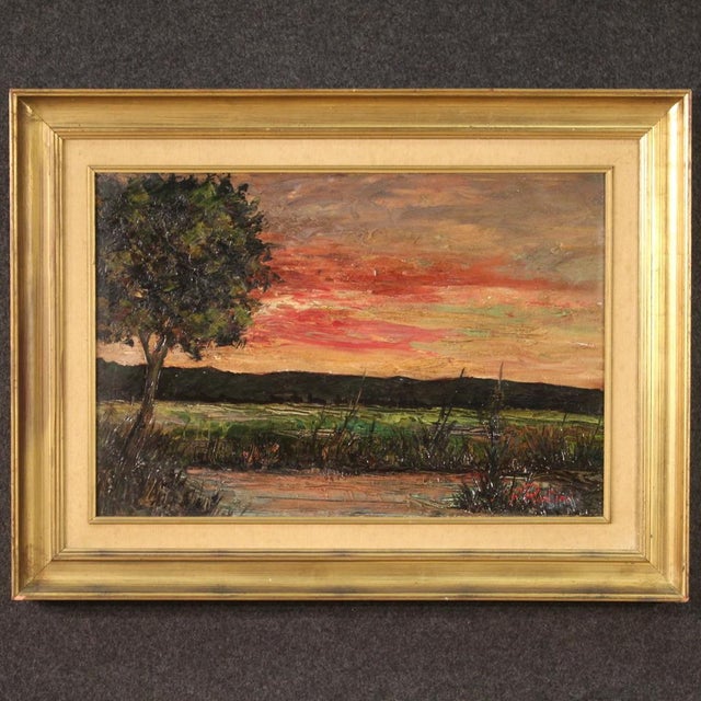 F. Rontini, Landscape, 1940s, Oil Painting For Sale - Image 16 of 16