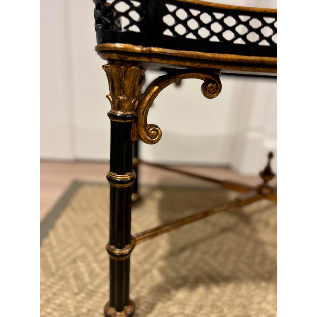 EJ Victor Ej Victor Coffee Table With Fretwork Gallery For Sale - Image 4 of 11