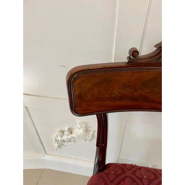 Antique Regency Mahogany Library Chairs by Gillows, 1830s, Set of 6 For Sale - Image 9 of 13