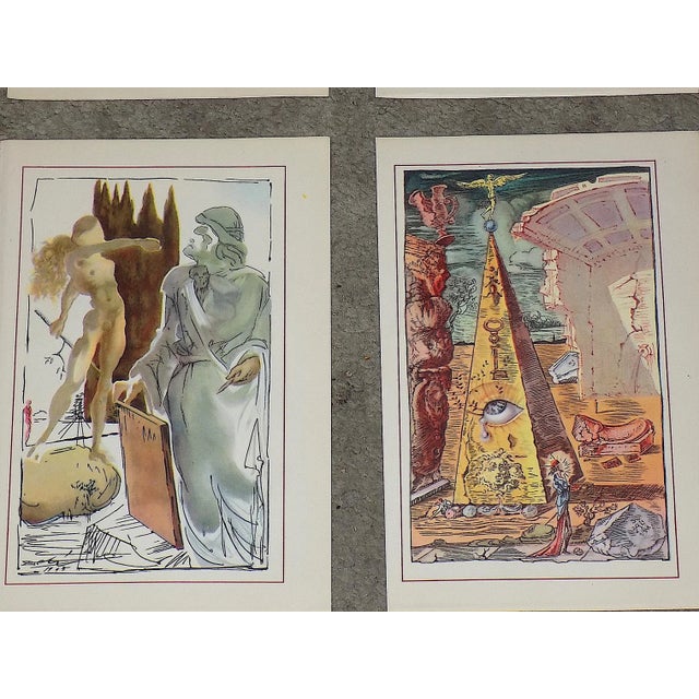 Salvador Dalí Authentic Vintage Mid 20th Century Salvador Dali Surrealist Lithographs - Set of 12 For Sale - Image 4 of 8