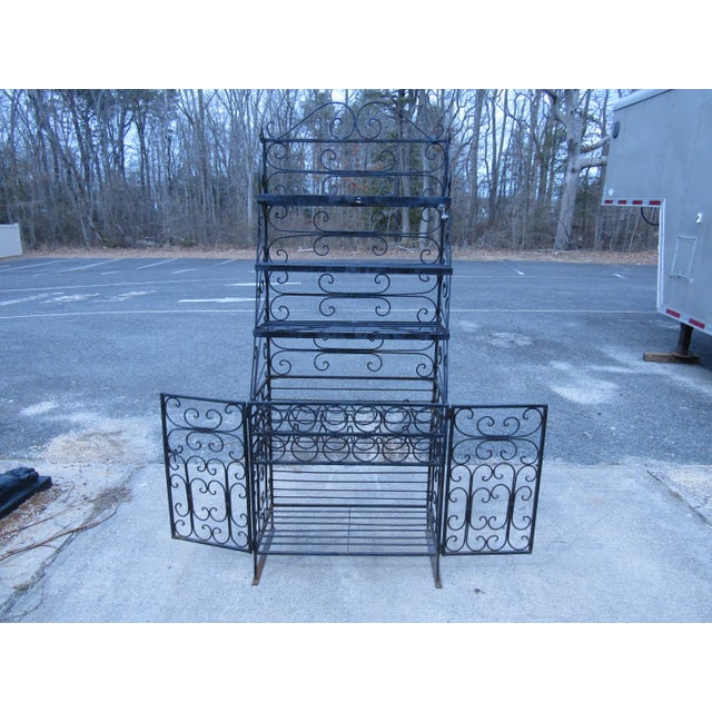 Mid-Century Modern Metal Wine Rack For Sale - Image 3 of 7