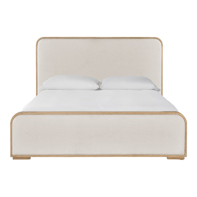 Contemporary Nomad Upholstered Bed, King For Sale