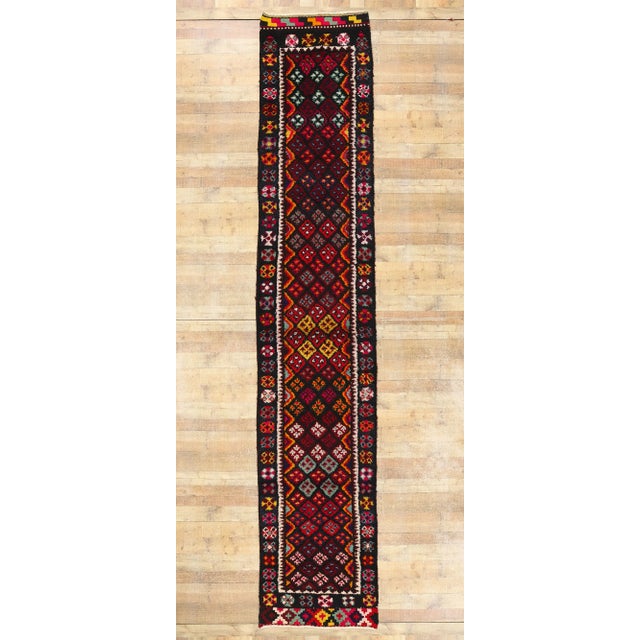 Vintage Kurdish Tribal Rug Runner - 03'00 X 16'03 For Sale - Image 9 of 9