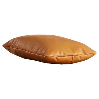 Cognac Leather Level Cushion by MSDS Studio For Sale