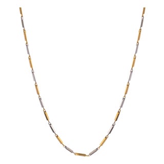 Dual Strength Silver & Gold Men’s Chain Necklace For Sale