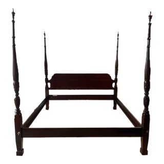 Ethan Allen Georgian Court Cherry King Rice Poster Bed For Sale