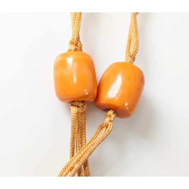 Jade Early 20th Century Chinese Carved Green Nephrite Jade Pendant Necklace For Sale - Image 8 of 8