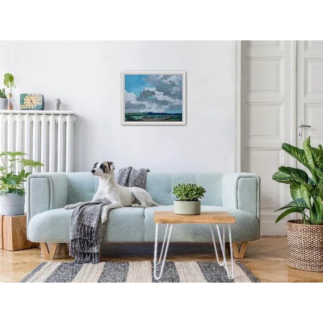 Southwest Desert Landscape With Dramatic Clouds – Oil Painting For Sale - Image 4 of 6