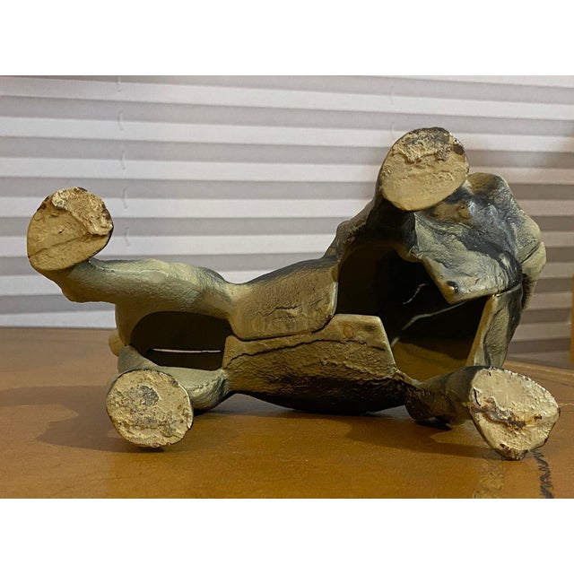 Black Handsome Painted English Bulldog.Cast Iron Doorstop Americana Vintage or Antique For Sale - Image 8 of 8