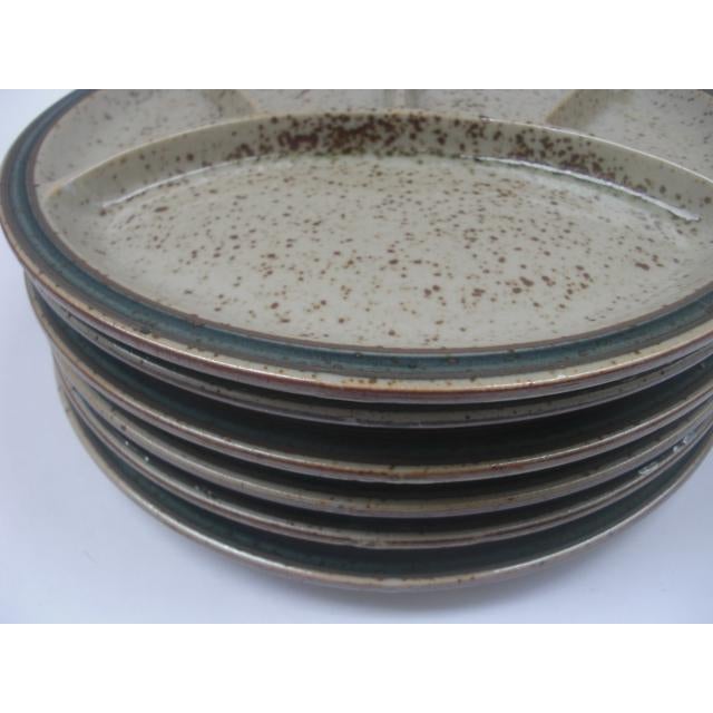Vintage Sectioned Stoneware Diner Plates Set of 6 Chairish