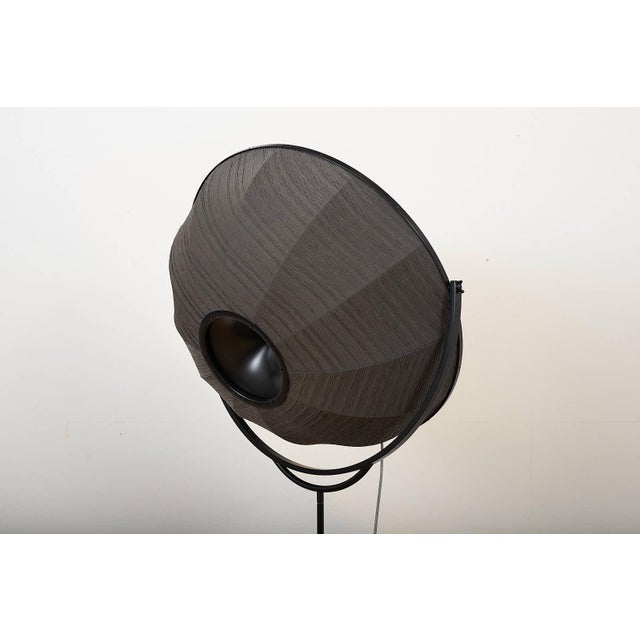 Black Floor Lamp with Black Metal Frame by Mariano Fortuny for Pallucco, 1985 For Sale - Image 8 of 14
