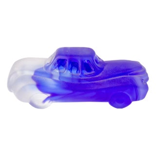 Olle Brozén Kosta Boda “Car-Toons” Blue Glass Car For Sale
