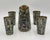 Mexican 1960s Mexican Abalone Inlay Alpaca Silver Pitcher & 4 Tumblers Barware Set For Sale - Image 3 of 18