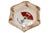 A hexagonal glass ashtray from The Castaways Hotel of Miami Beach, Florida. The center is printed with their logo and...