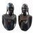 Pair of Vintage African Hand-Carved Wood Bust Sculptures, Tribal Modern Style, 16 Inches For Sale
