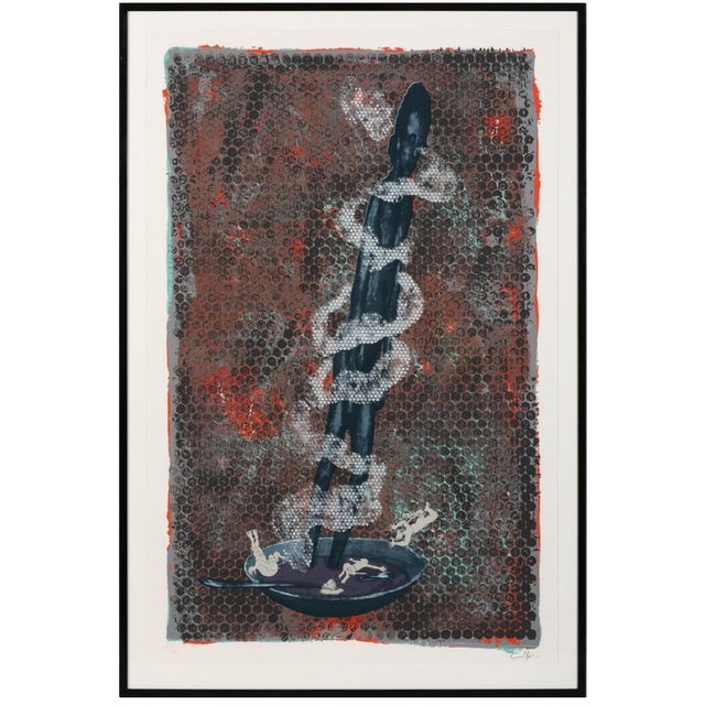 Jorg Immendorff (German, 1945-2007) Untitled, Germany, 2006 serigraph hand signed and dated lower right margin, numbered...