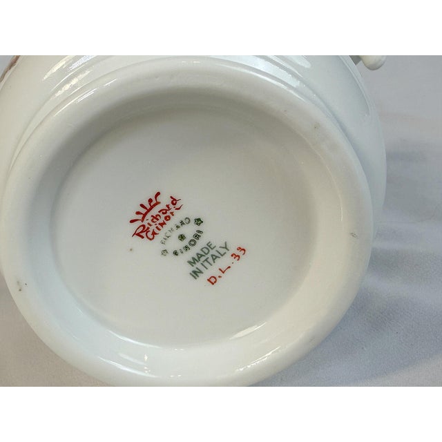 This is a charming petite Italian porcelain cachepot by Richard Ginori. This Cachepot featuring the elegant craftsmanship...
