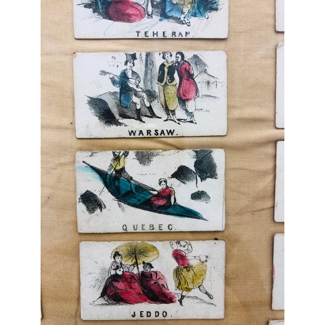 Antique “Capital Fun” Card Game in Frame For Sale - Image 10 of 13