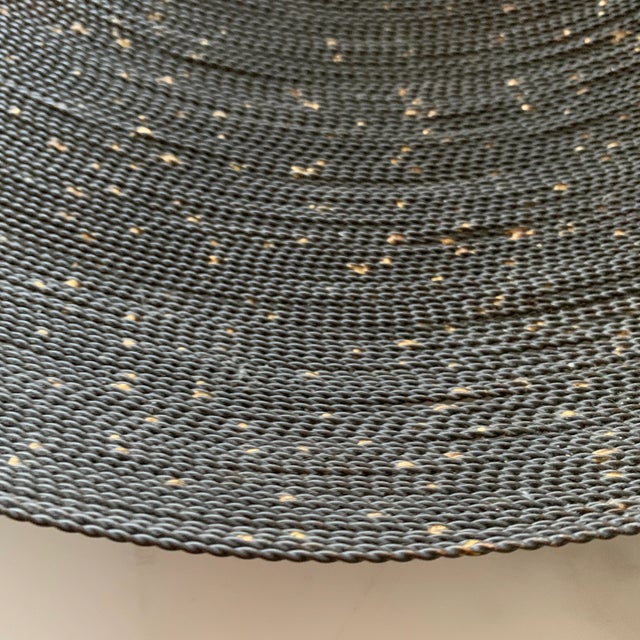 Roost Large Grey Wire With Gold Flecks Shallow Bowl For Sale - Image 4 of 9