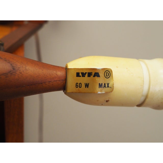 Danish Teak Wall Lamp Scissor from Lyfa, 1970s For Sale - Image 13 of 14