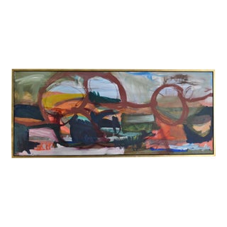 Mid 20th Century Nicely Framed Large Scale Original Abstract Painting For Sale