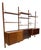 Teak Three-Bay Modular Wall Unit With Sliding Door Cabinets Danish Mid-Century Modern 1960s For Sale