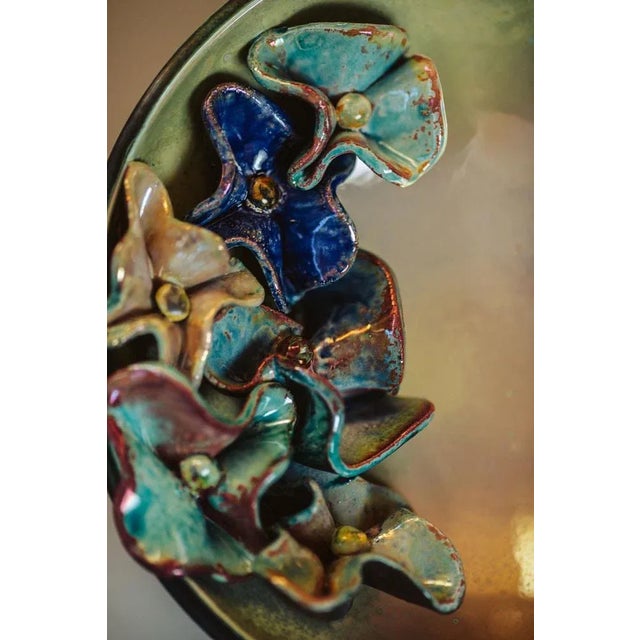 Early 21st Century Flower Bowl by Ceramiche Lega For Sale - Image 5 of 6