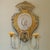 Farmhouse Tuscan Hand Painted 2 Lite Wall Sconces From Siena Italy Featuring a Monogrammed Medallion - Pair For Sale - Image 3 of 11