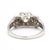 Traditional Vintage .46ctw Diamond Engagement Ring, 18k White Gold, Ring Size 5 For Sale - Image 3 of 6