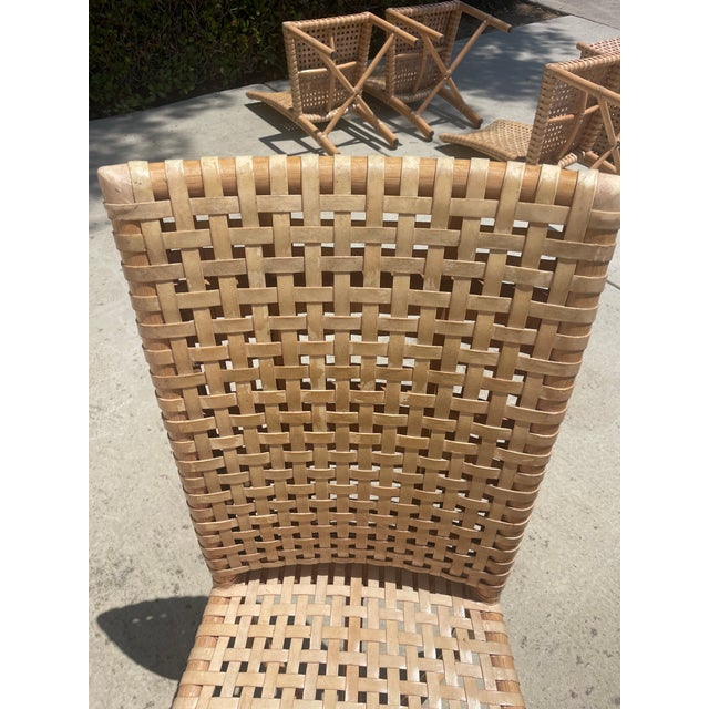 Authentic McGuire Antalya Laced Rawhide Dining Table & 4 Chairs For Sale - Image 10 of 14