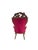 Vintage Victorian Style Tufted Red Velvet Armchair For Sale - Image 4 of 8