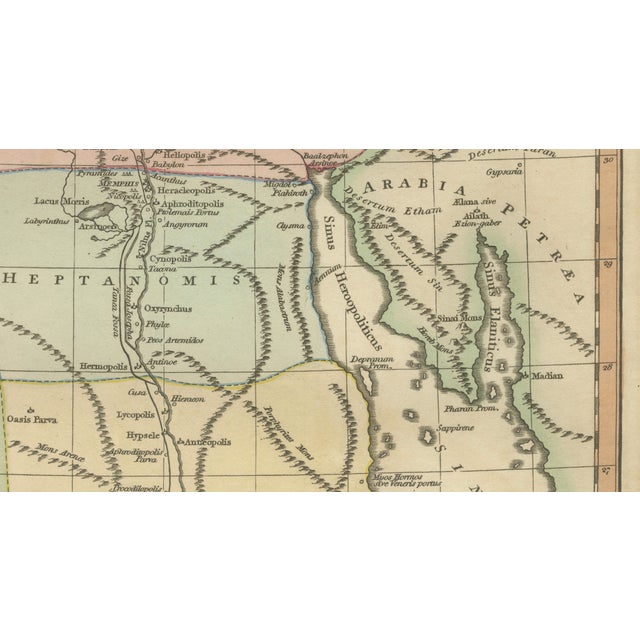 Early 19th Century Ancient Egypt Classical Map of the Nile, 1823 For Sale - Image 5 of 11