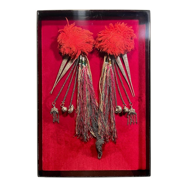 Vintage Yao Ethnic Woman’s Hair Pins Ornament Hoa Binh Area, North Vietnam For Sale